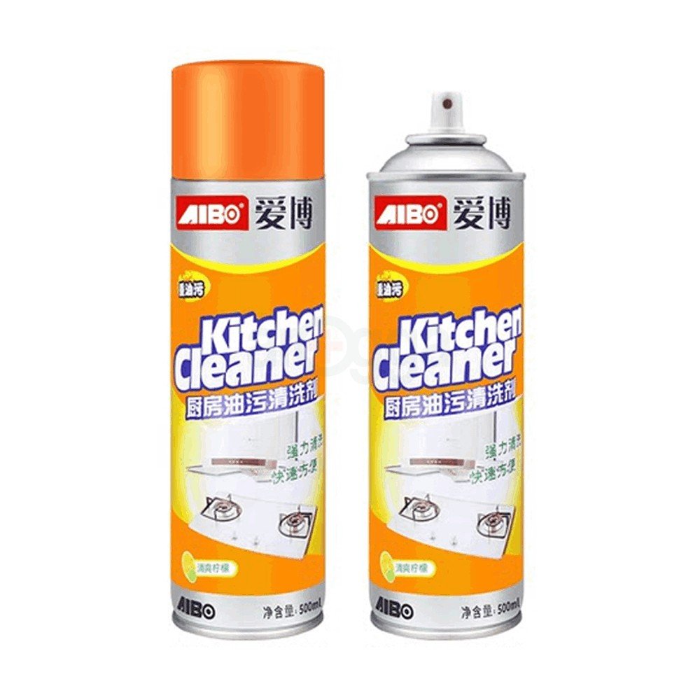 AIBO Kitchen Cleaner ৫০০ml — রান্নাঘরের তেল-চিটচিটে দাগ পরিষ্কারের ফোম স্প্রে